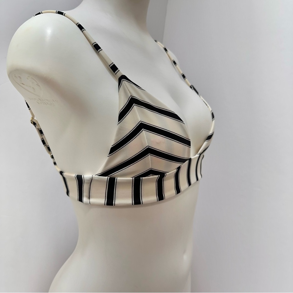 NTW Tori Praver Daniela Sunday Stripe Bikini Top